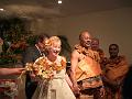 Newlyweds Pam and Tomasi present themselves to the congregation-1